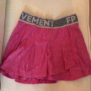 Pink Pleated Skirt FP movement Logo Waistband